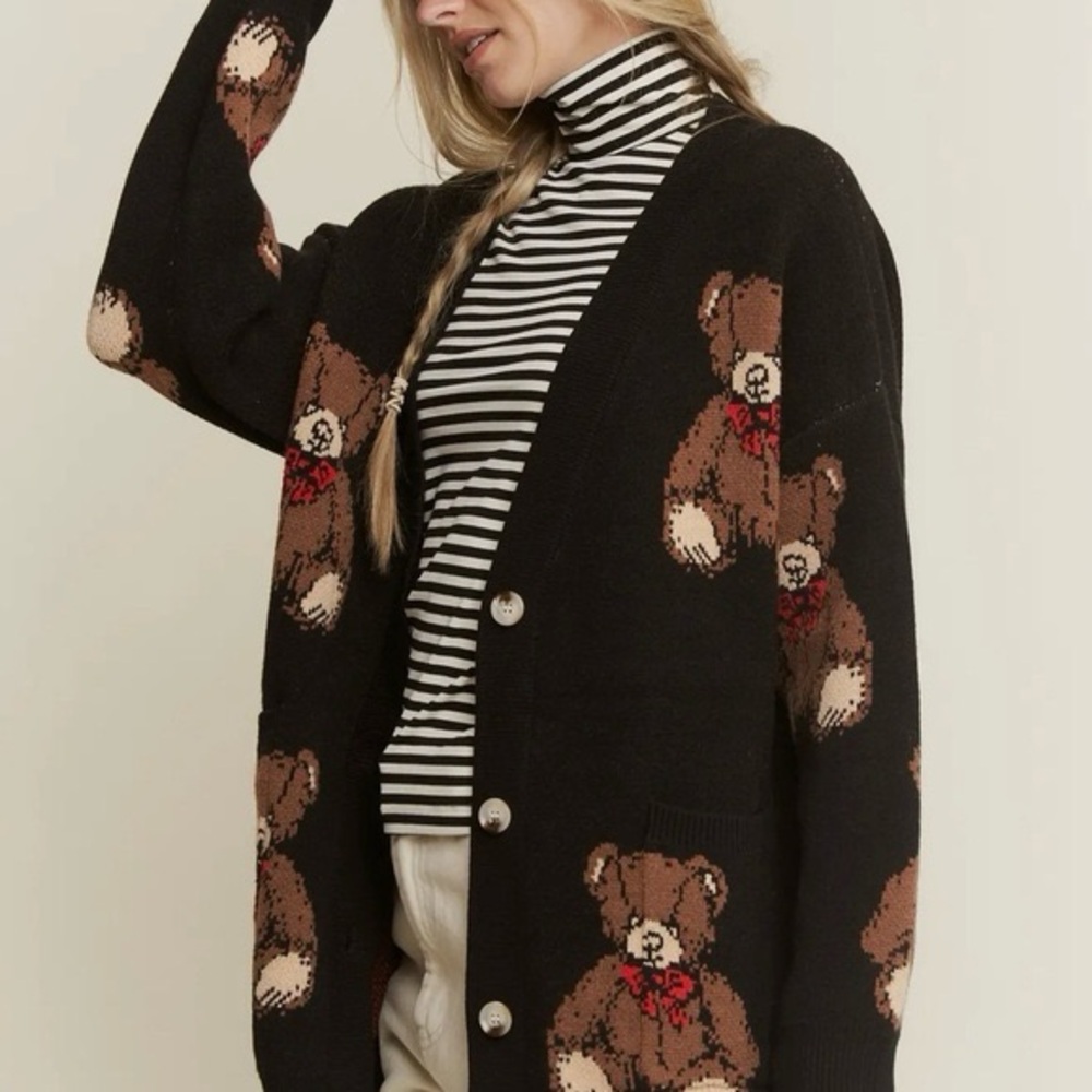NWOT Jade By Jane Oversized Teddy Bear Cardigan - Picture 7 of 13
